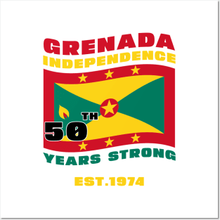 Grenada Independence Day Grenadian 50th celebration Grenada Posters and Art